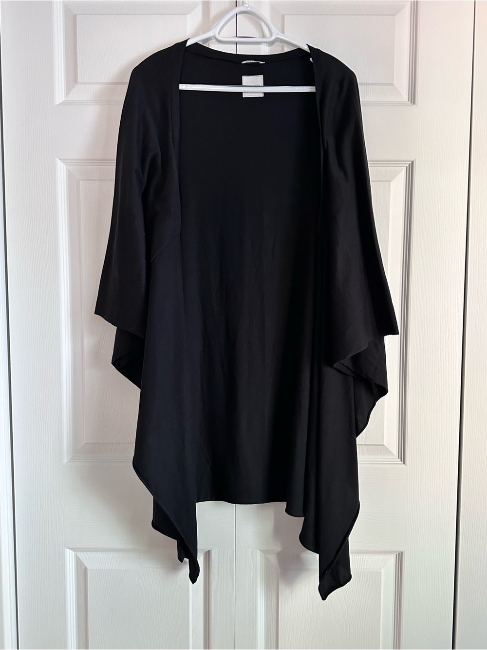 SOUยทSOU Made in Japan Black Draped Kimono Cardigan / Haori Shrug (OS)